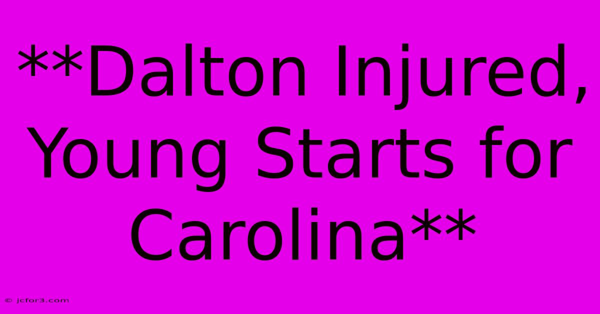 **Dalton Injured, Young Starts For Carolina** 