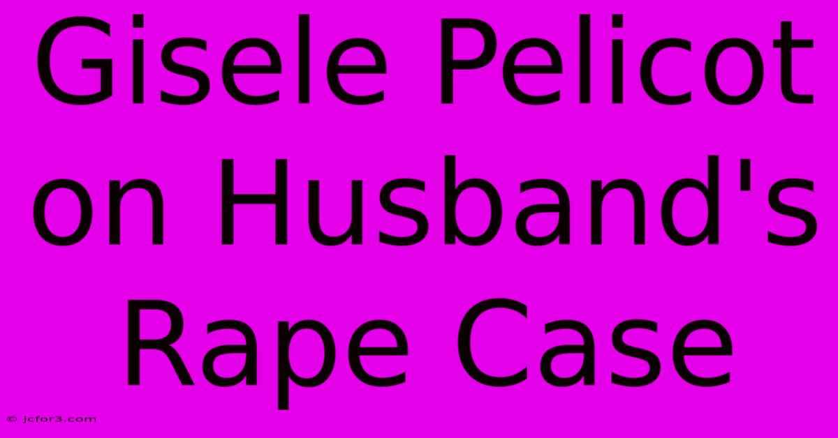 Gisele Pelicot On Husband's Rape Case