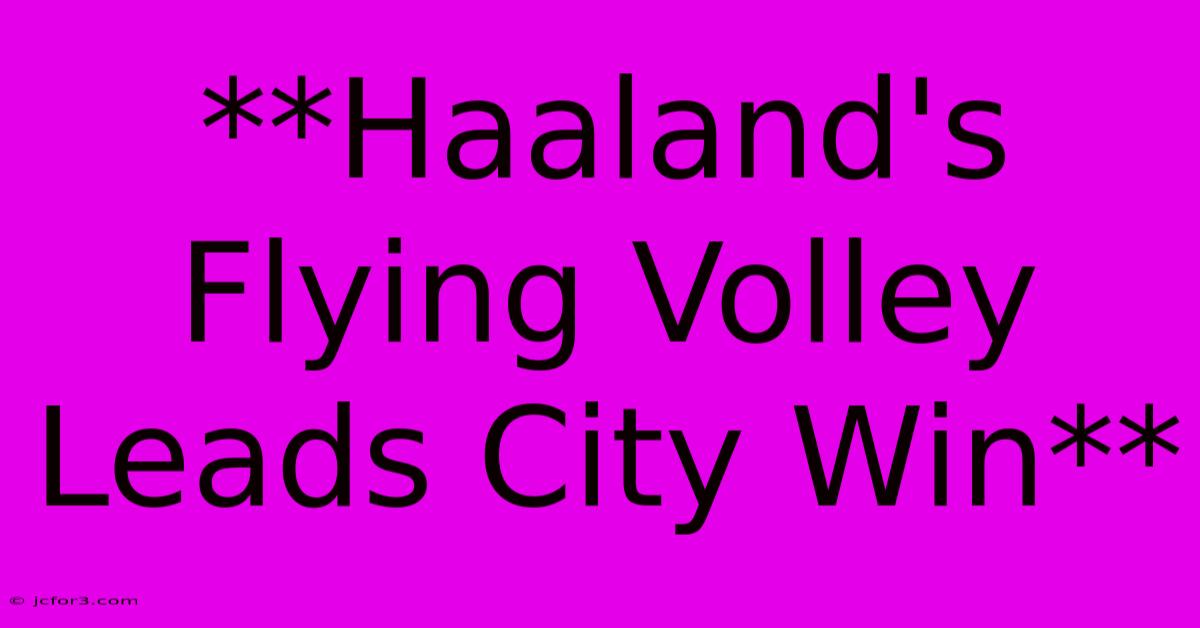 **Haaland's Flying Volley Leads City Win**