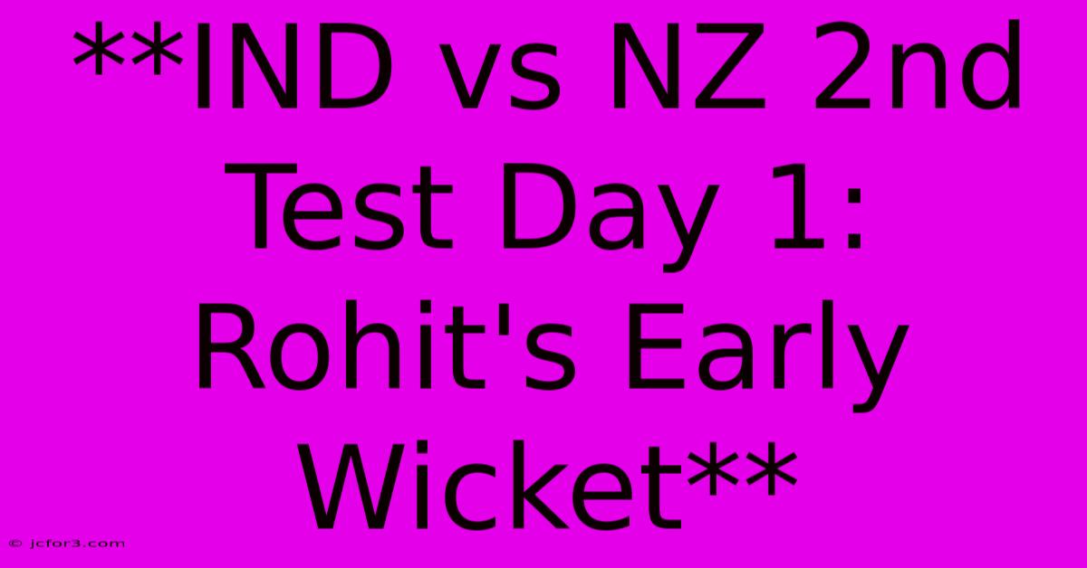 **IND Vs NZ 2nd Test Day 1: Rohit's Early Wicket**