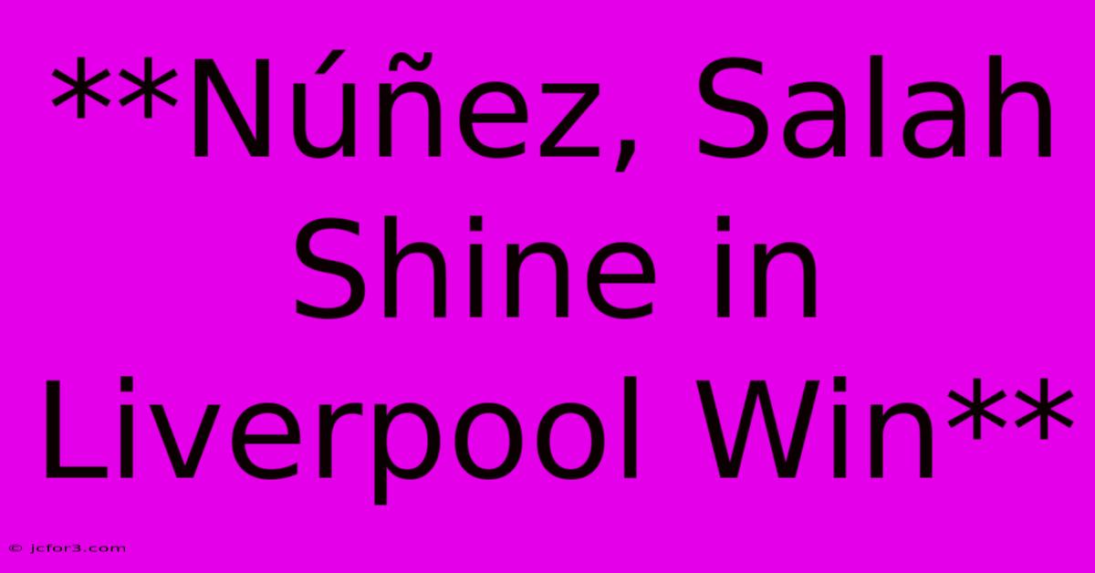 **Núñez, Salah Shine In Liverpool Win**