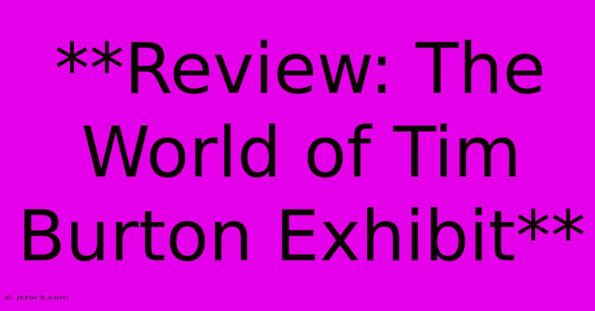 **Review: The World Of Tim Burton Exhibit**