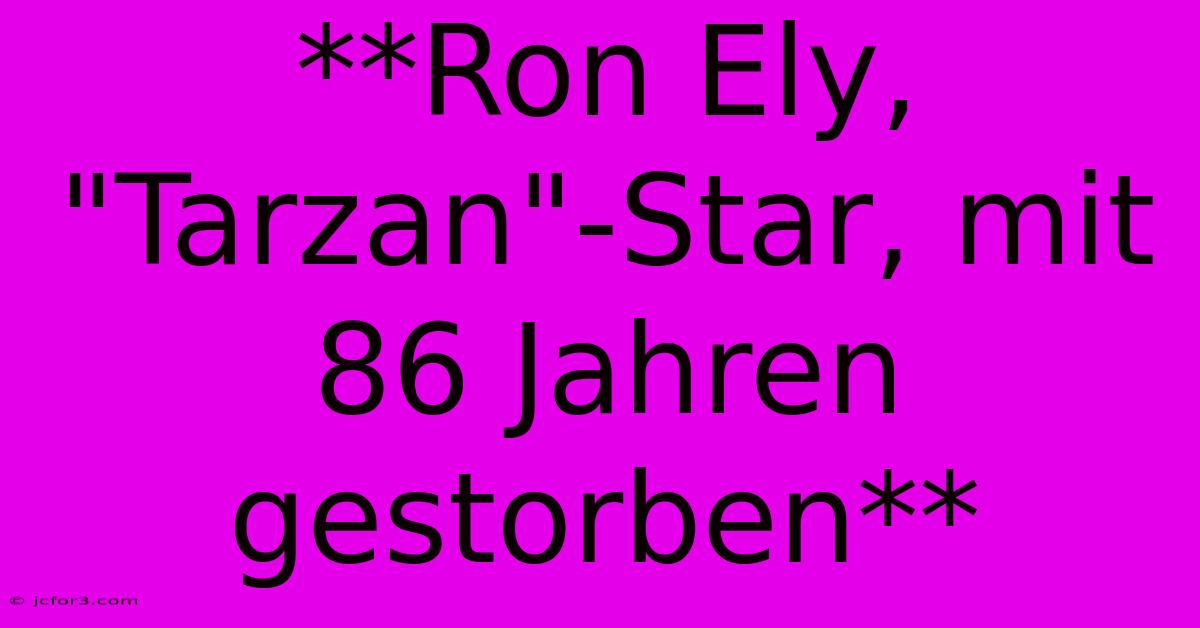 **Ron Ely, 