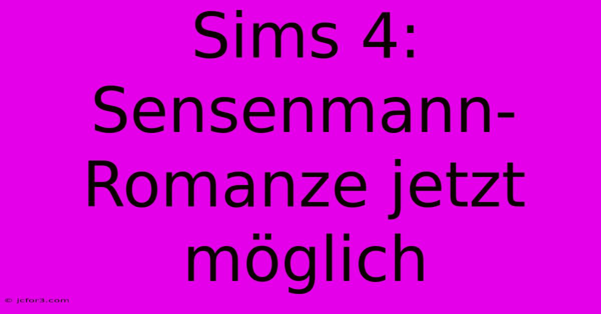 Sims 4: Sensenmann-Romanze Jetzt Möglich