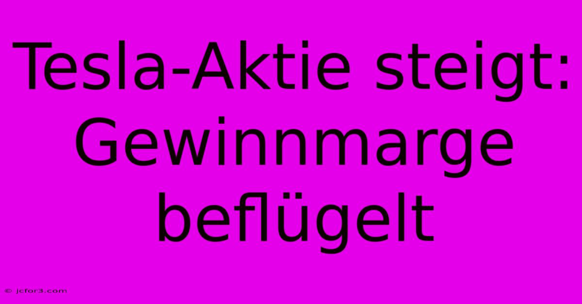 Tesla-Aktie Steigt: Gewinnmarge Beflügelt