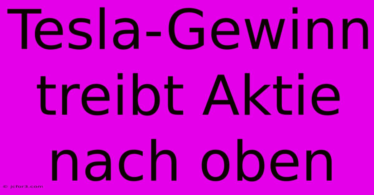 Tesla-Gewinn Treibt Aktie Nach Oben