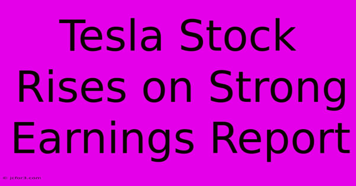 Tesla Stock Rises On Strong Earnings Report