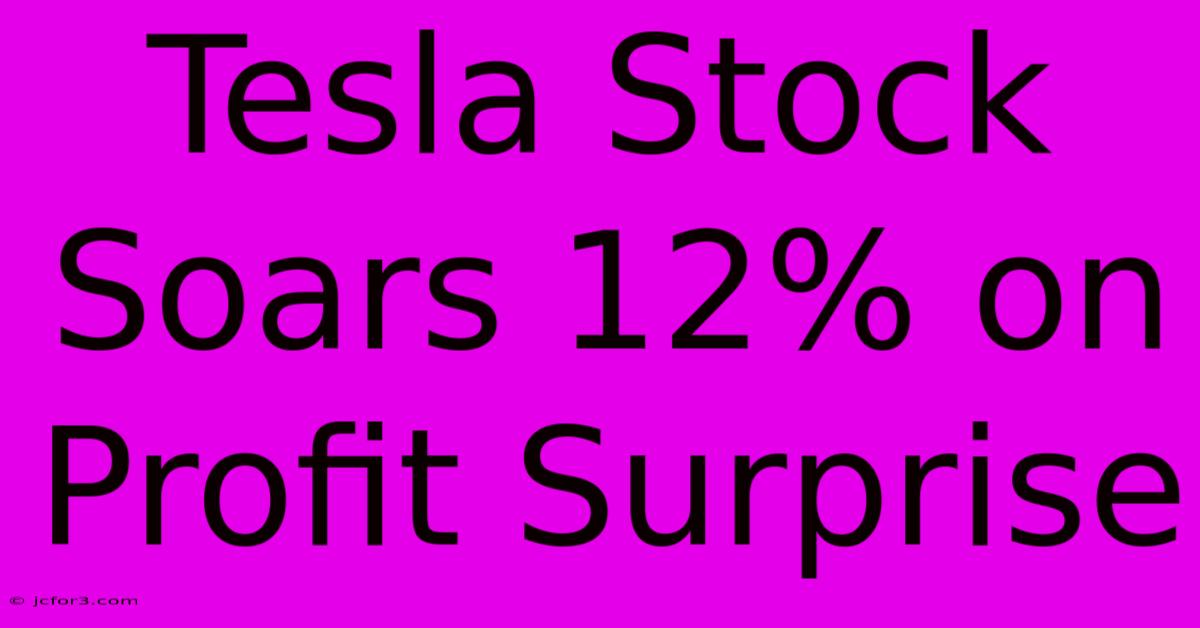 Tesla Stock Soars 12% On Profit Surprise