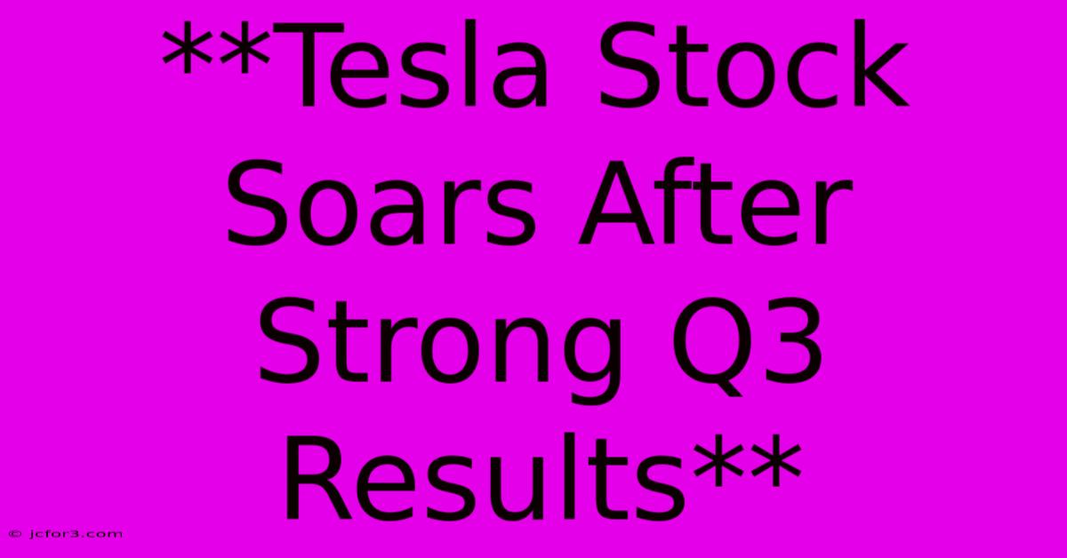 **Tesla Stock Soars After Strong Q3 Results** 