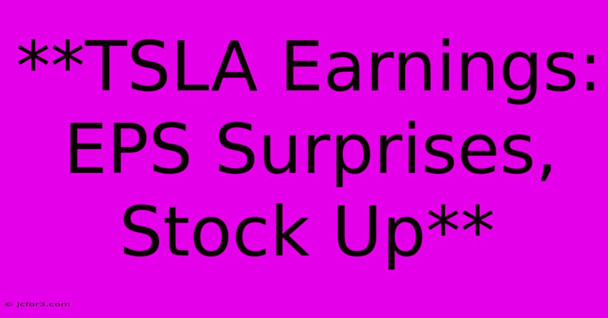 **TSLA Earnings: EPS Surprises, Stock Up**