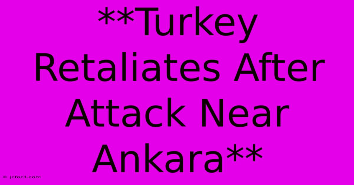 **Turkey Retaliates After Attack Near Ankara**