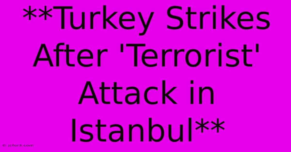 **Turkey Strikes After 'Terrorist' Attack In Istanbul** 